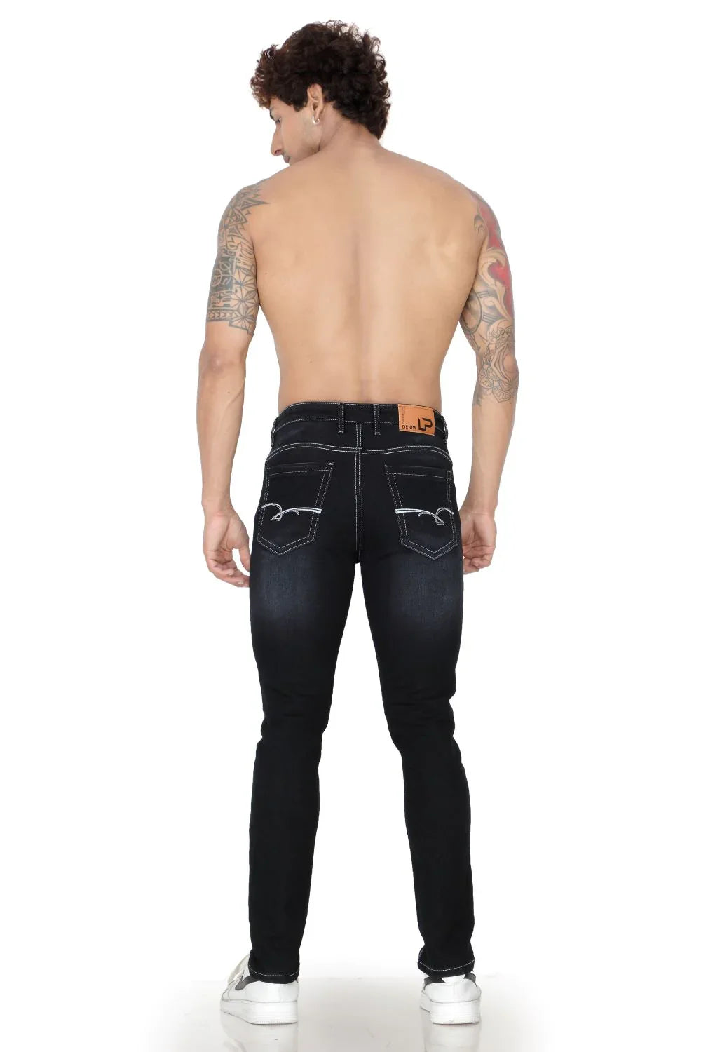 Men’s Black Mild Fade Narrow Fit Denim Jeans