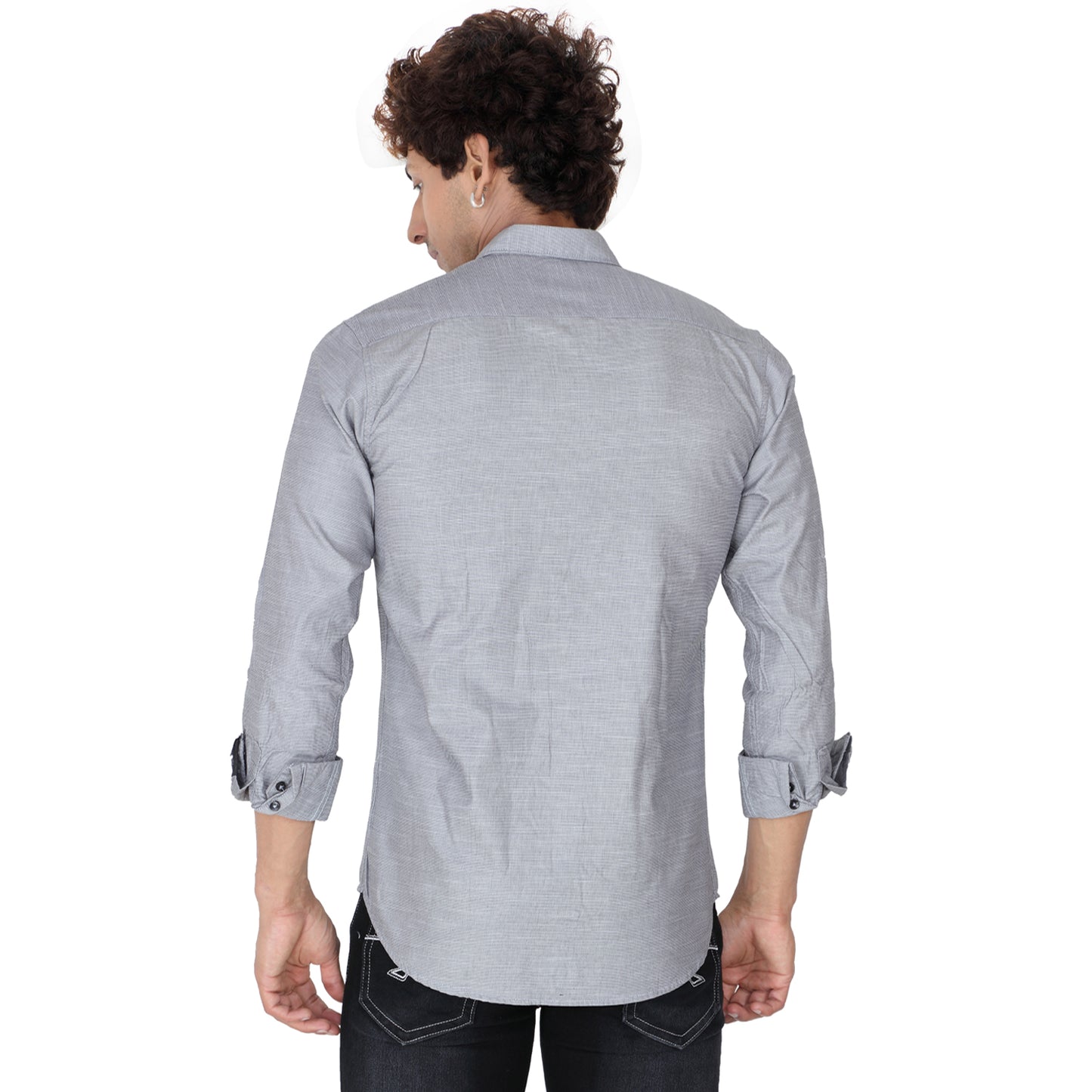 Men’s Silver Grey Casual Shirt