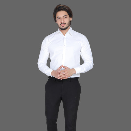 Men’s Easy Iron Regular Fit White Shirt