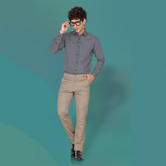 Menโs Khaki Cotton Pant