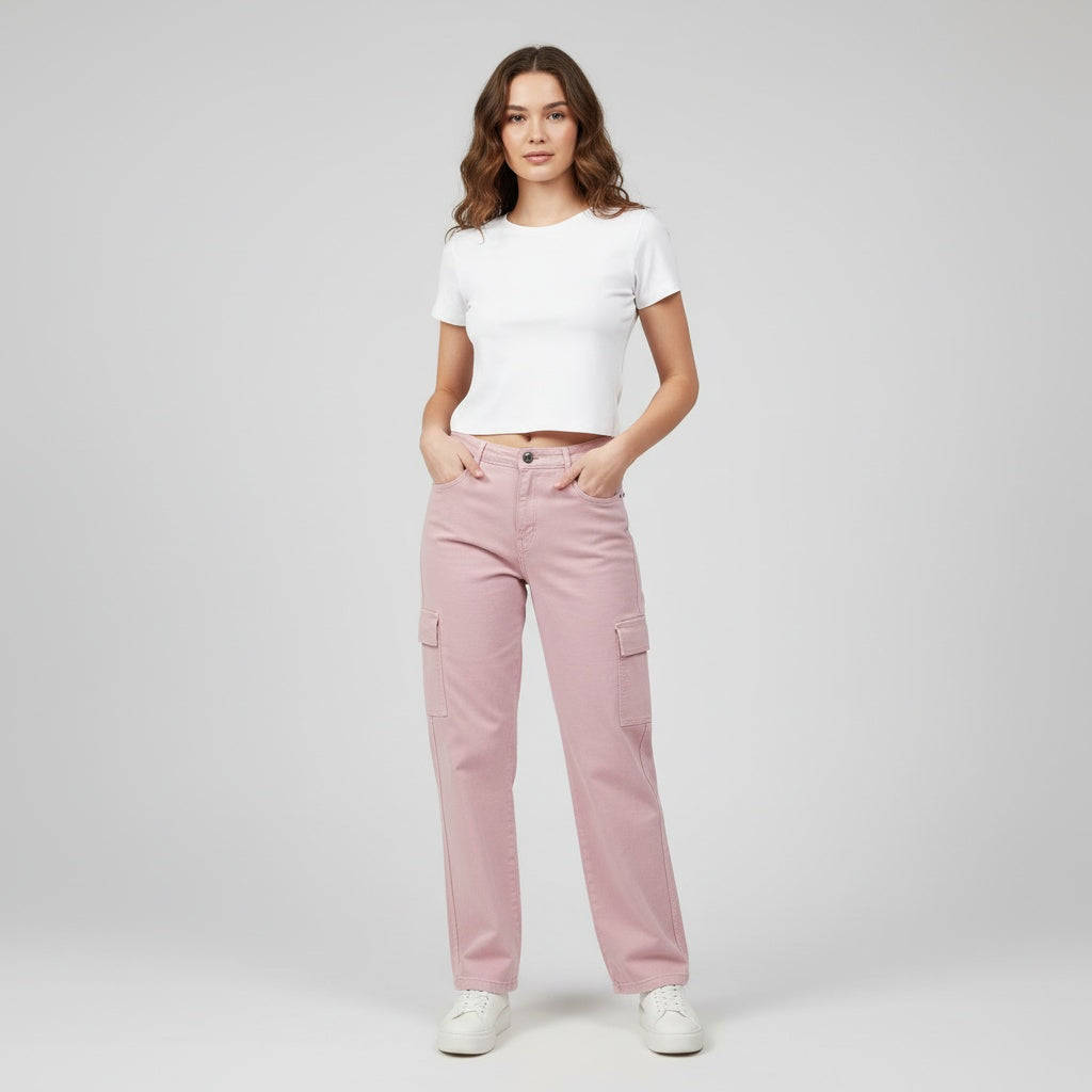 Classic Pink Cargo For Women