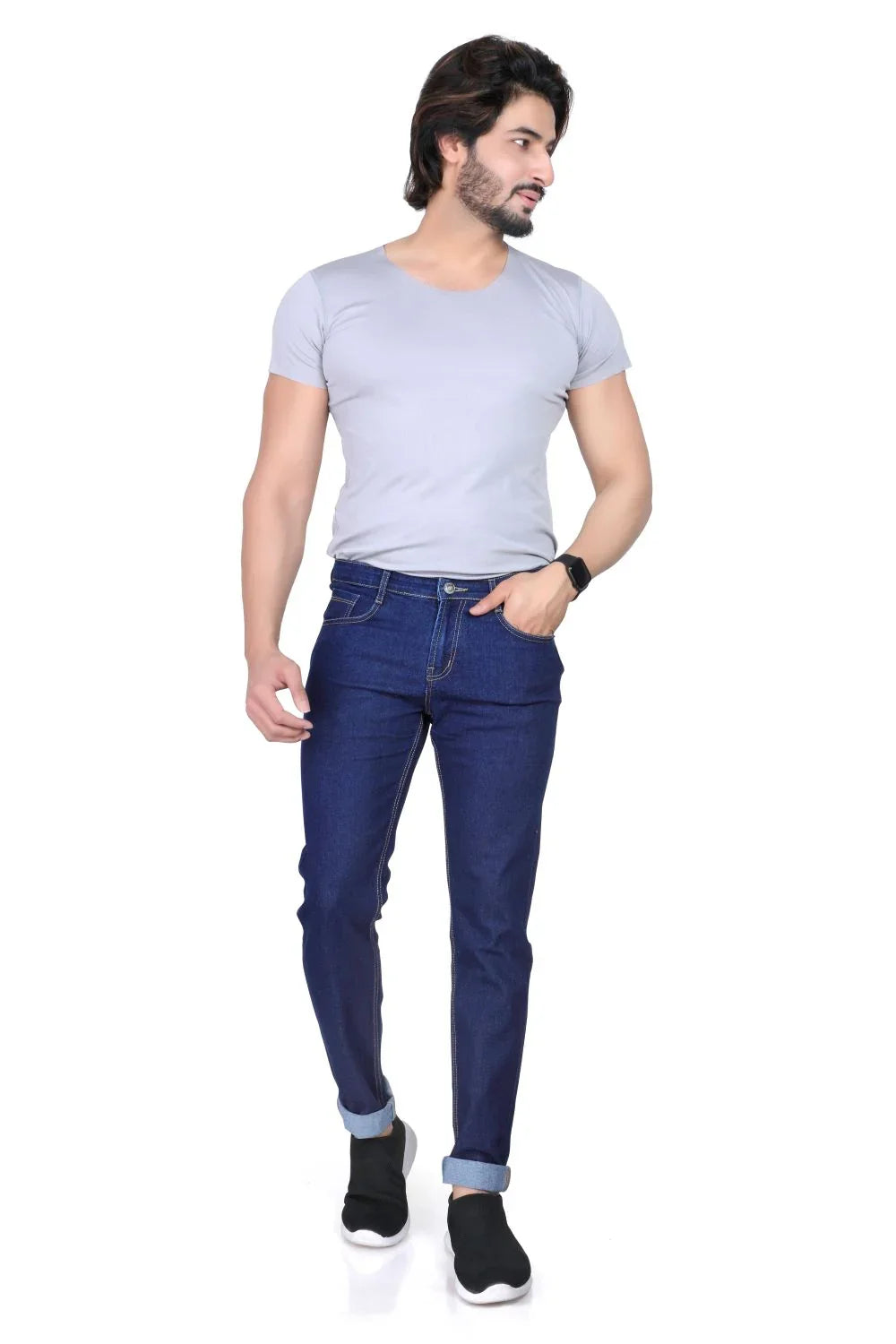 Men’s Clean Look Blue Denim Jeans