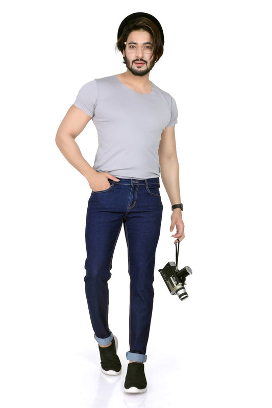 Men’s Clean Look Blue Denim Jeans