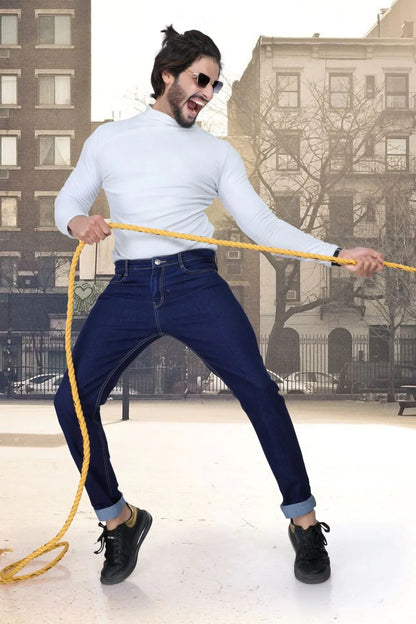 Men’s Clean Look Blue Denim Jeans