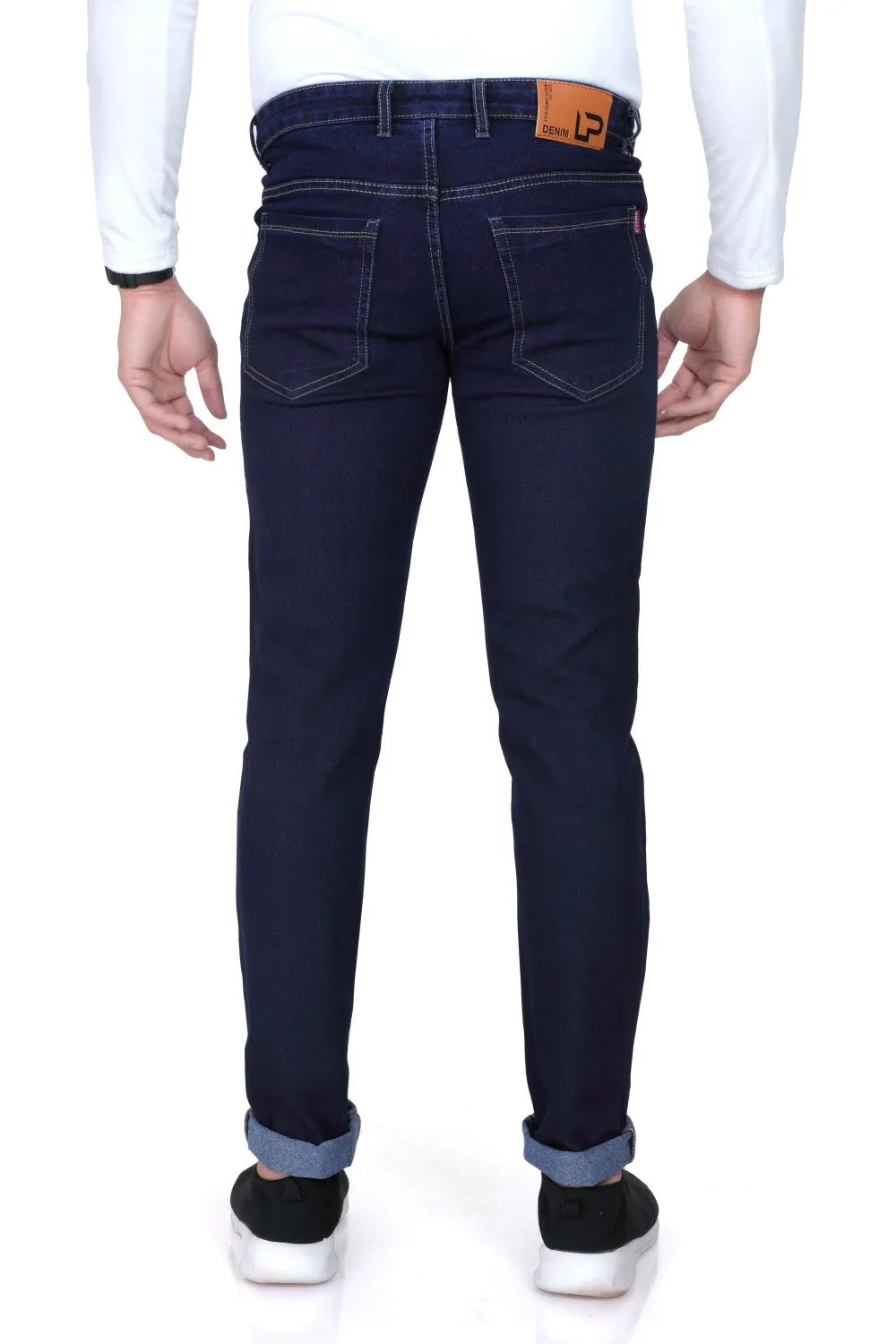 Men’s Clean Look Navy Blue Denim Jeans