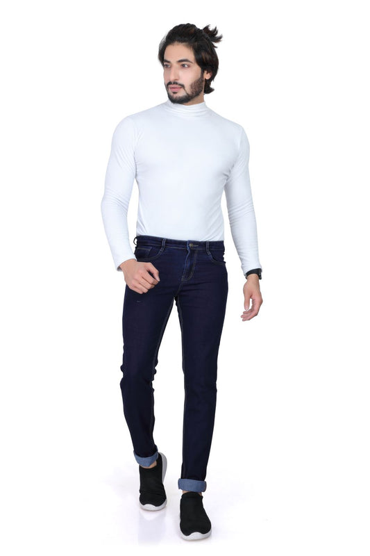 Men’s Clean Look Navy Blue Denim Jeans