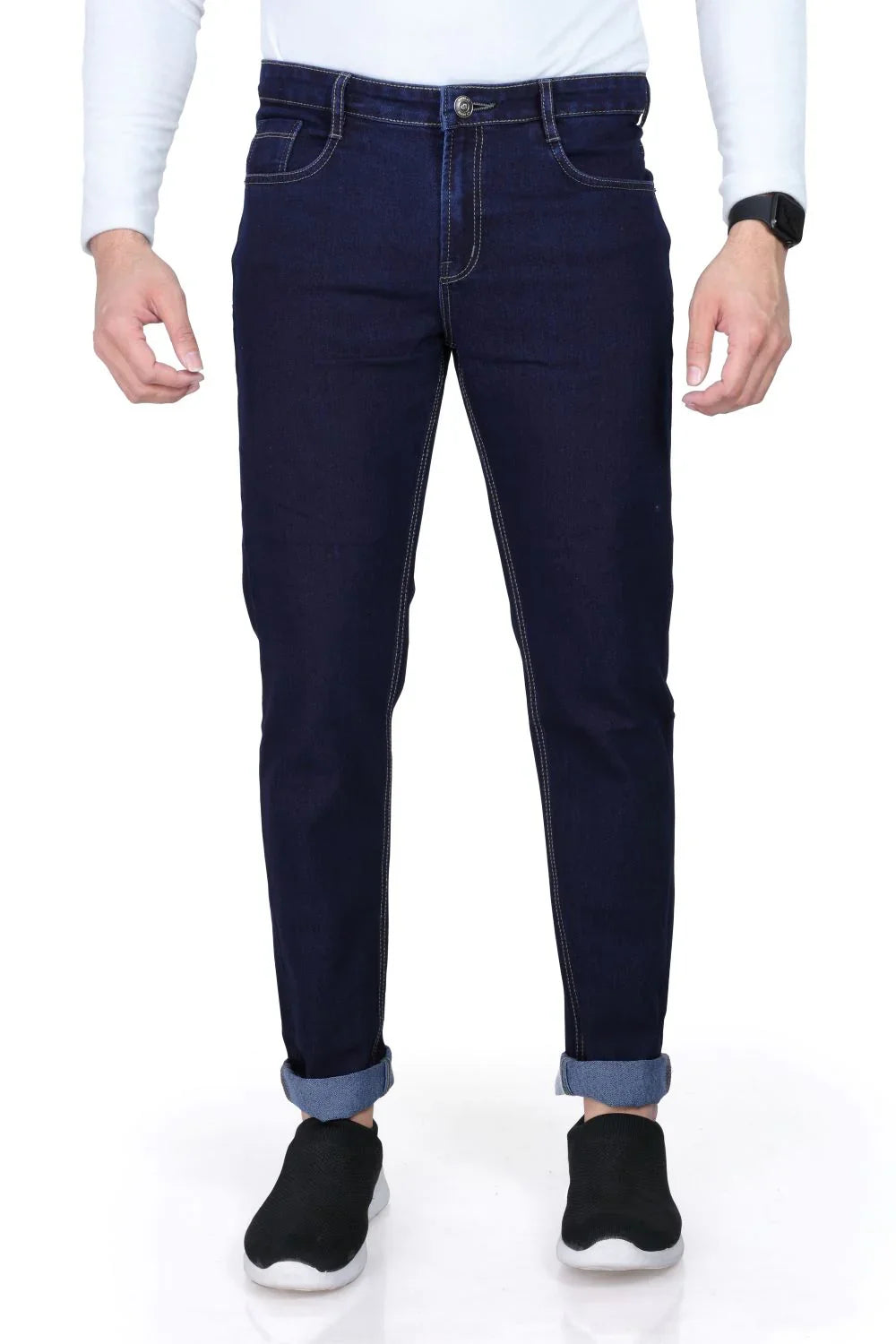 Men’s Clean Look Navy Blue Denim Jeans