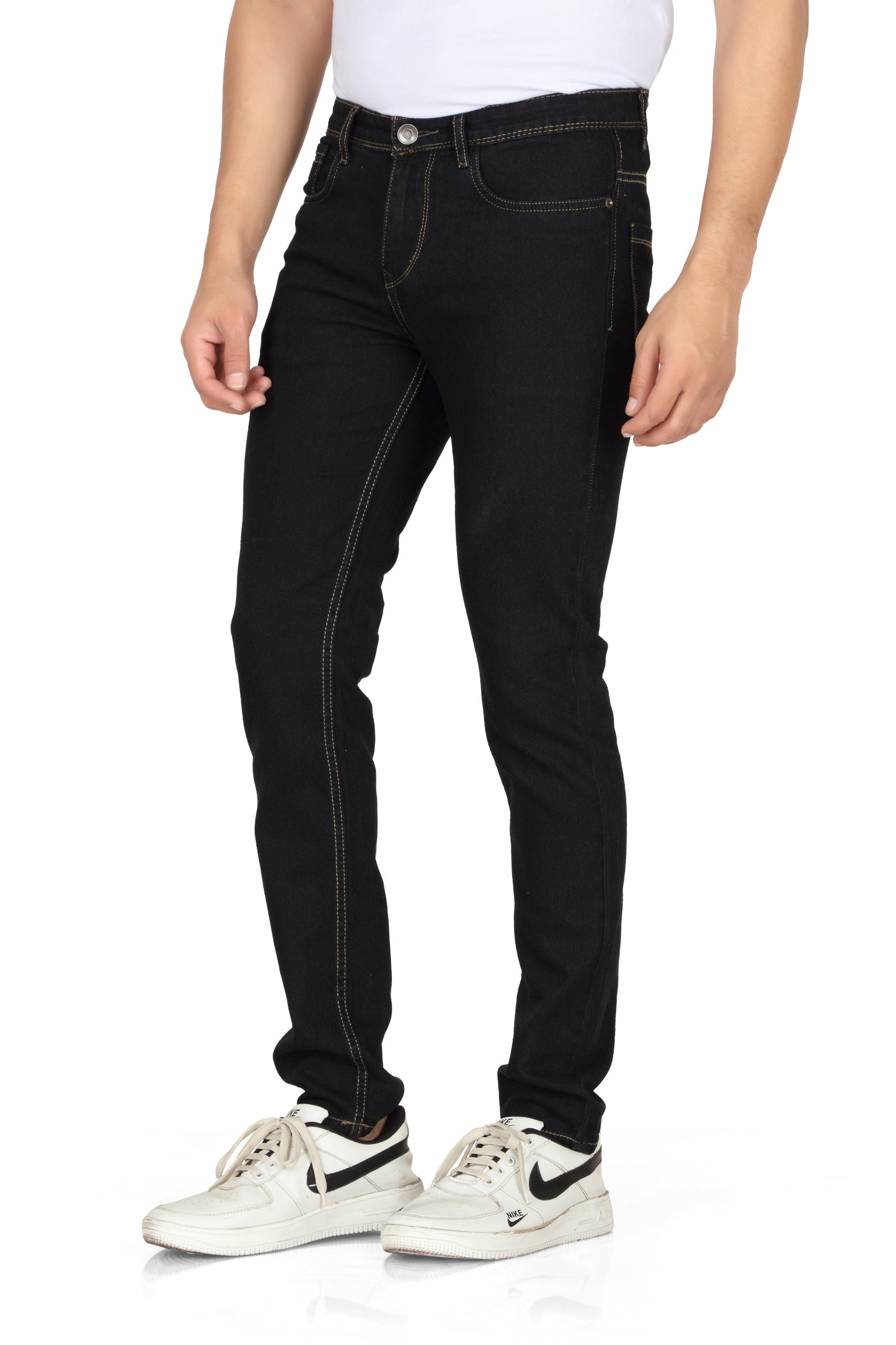 Men’s Black Clean Look Narrow Fit Denim Jeans