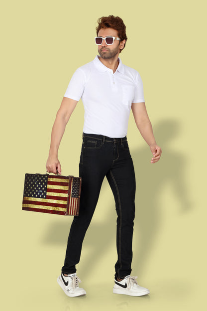 Men’s Black Clean Look Narrow Fit Denim Jeans