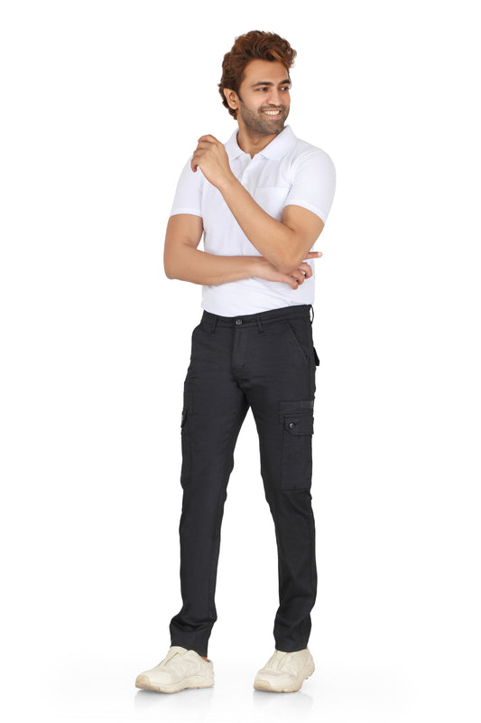 Solids Blue Cargo Jeans by The Souled Store Men