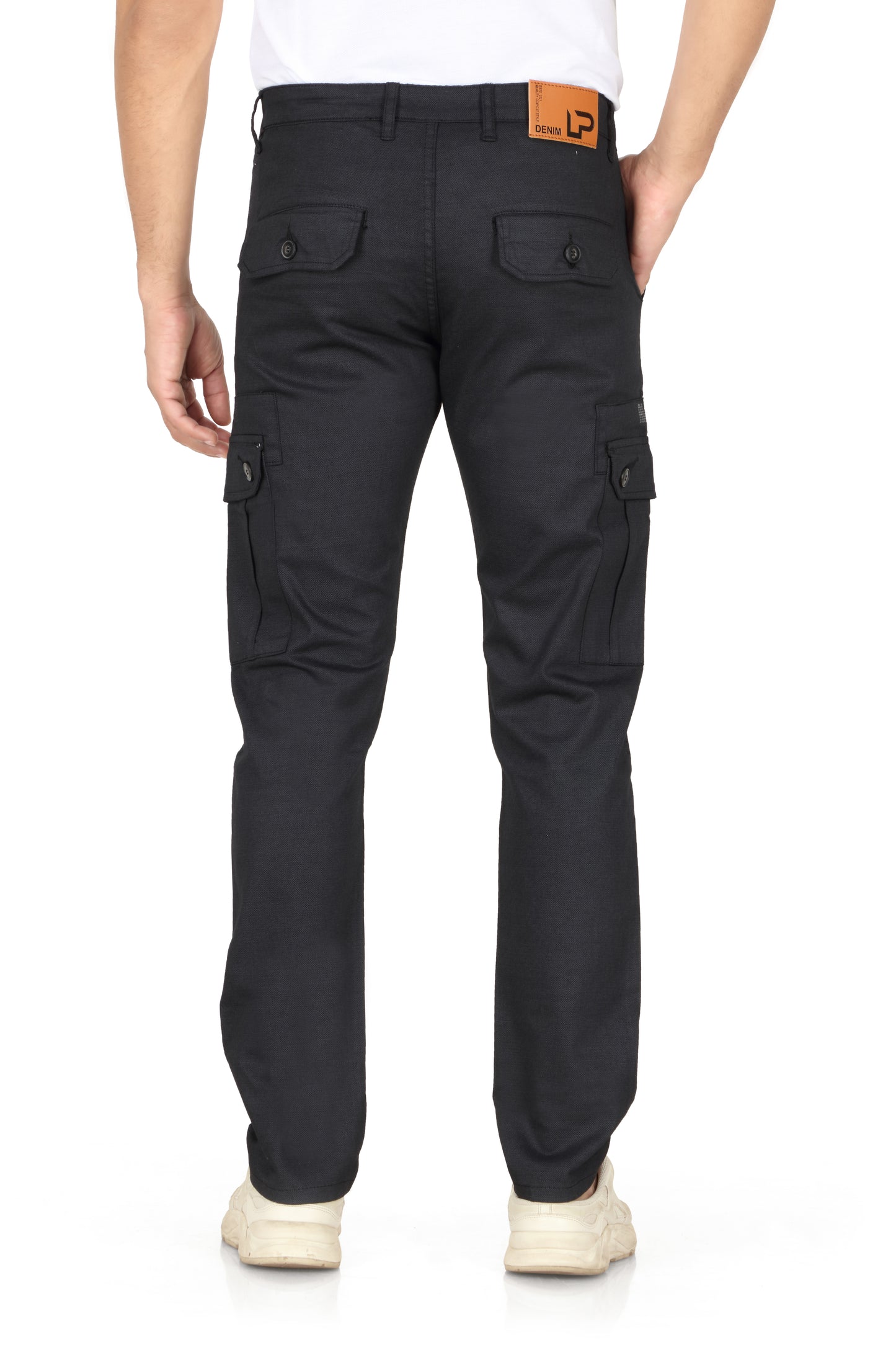 Solids Blue Cargo Jeans by The Souled Store Men
