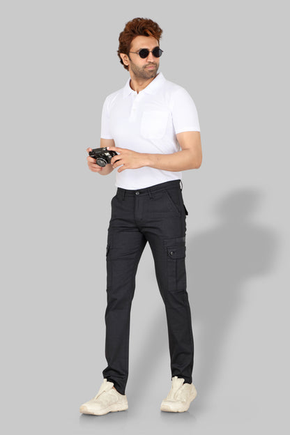 Solids Blue Cargo Jeans by The Souled Store Men