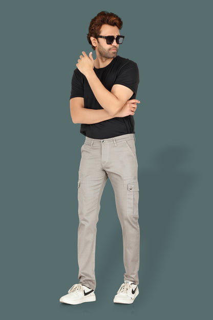 Solids white grey Jeans by The Souled Store Men
