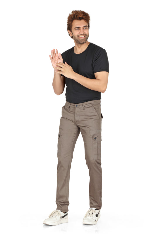 Solids Grey Cargo Jeans by The Souled Store Men