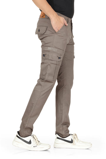 Solids Grey Cargo Jeans by The Souled Store Men