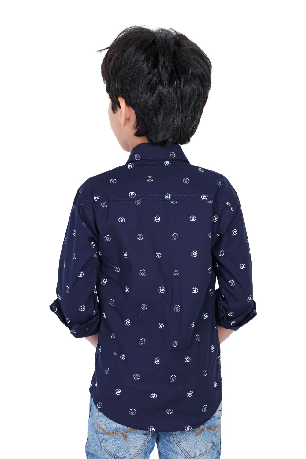 Kid’s Circle Printed Blue Shirt