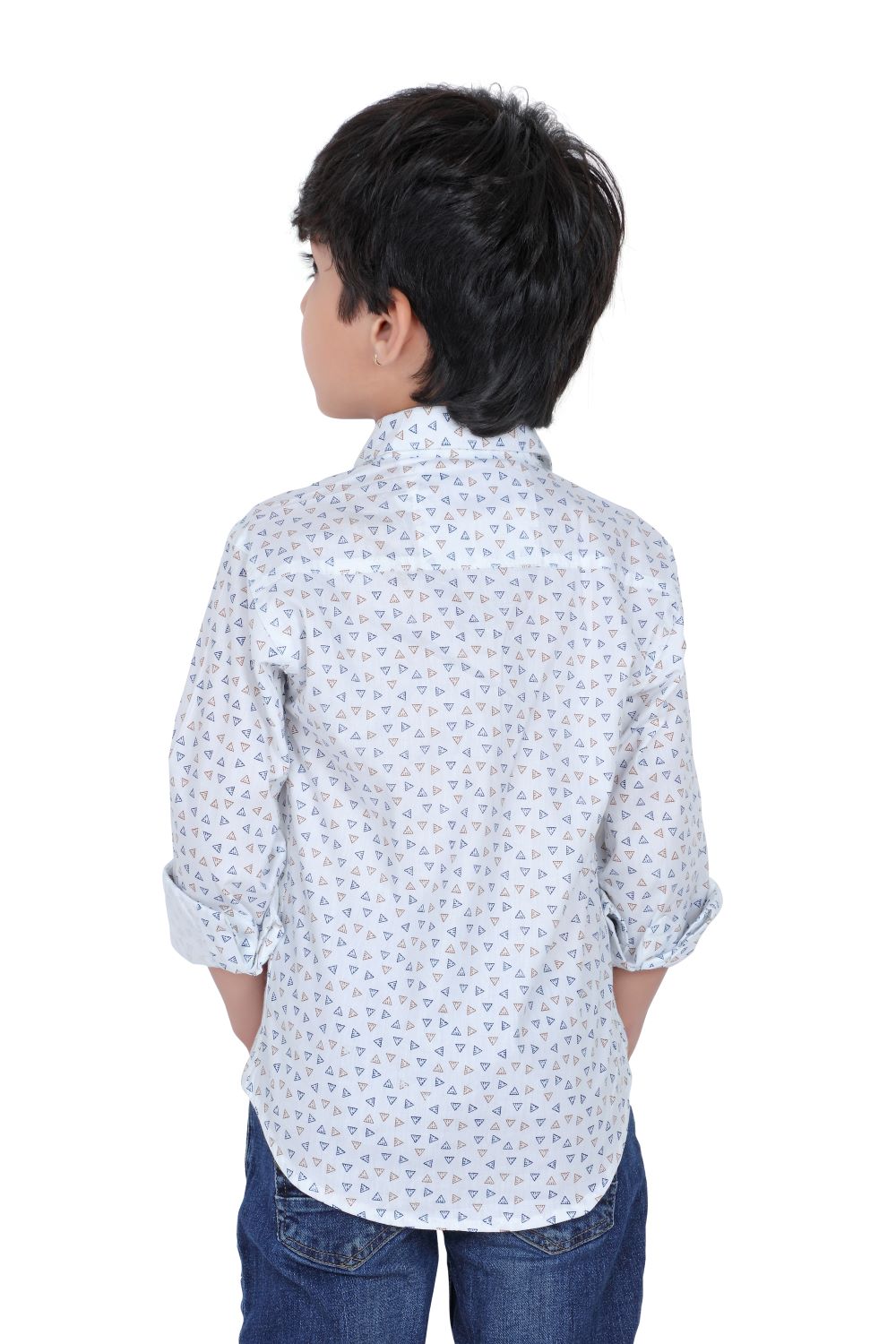 Kid’s Triangle Printed White Shirt