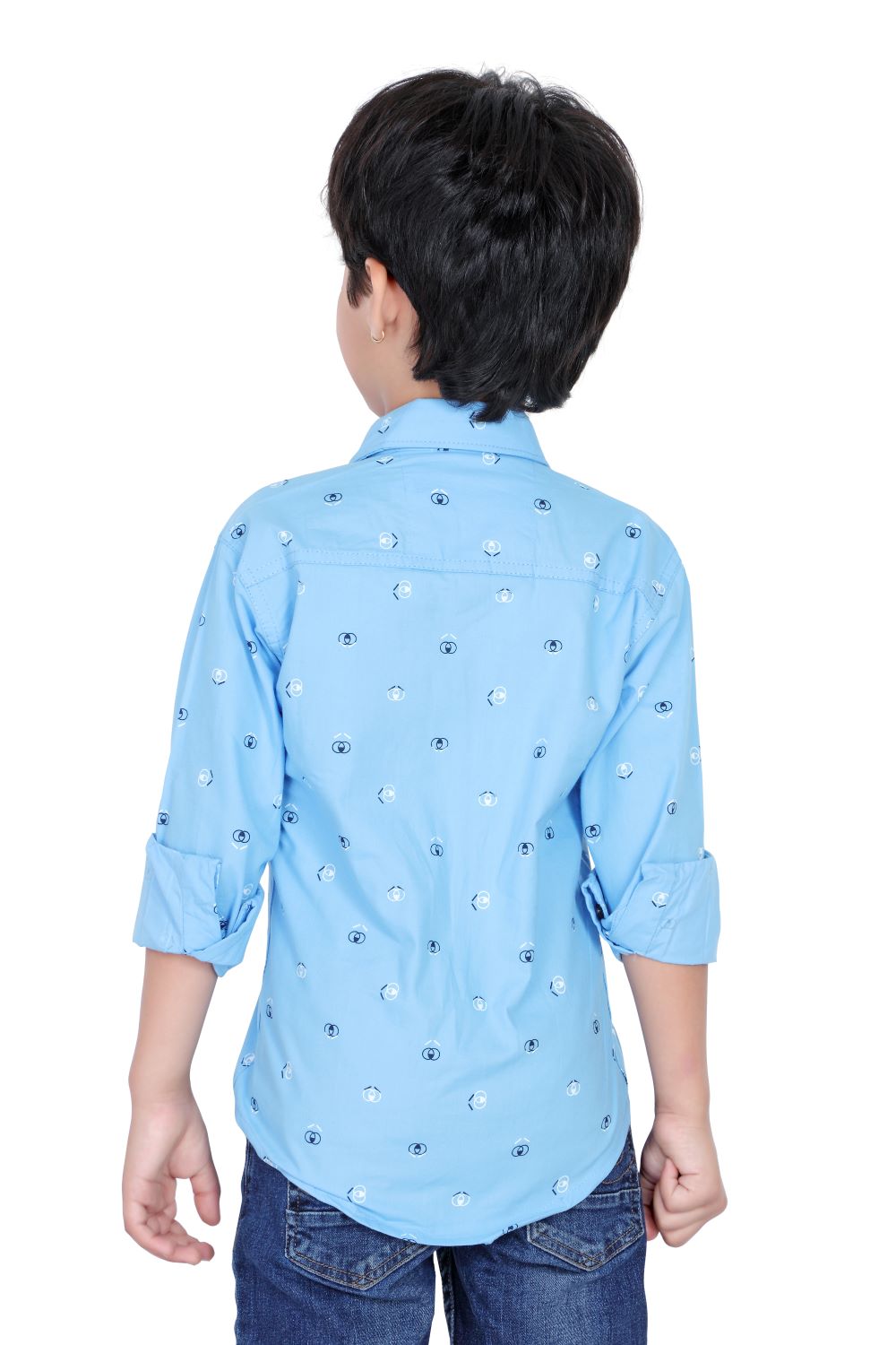 Kid’s Circle Printed Sky Blue Shirt