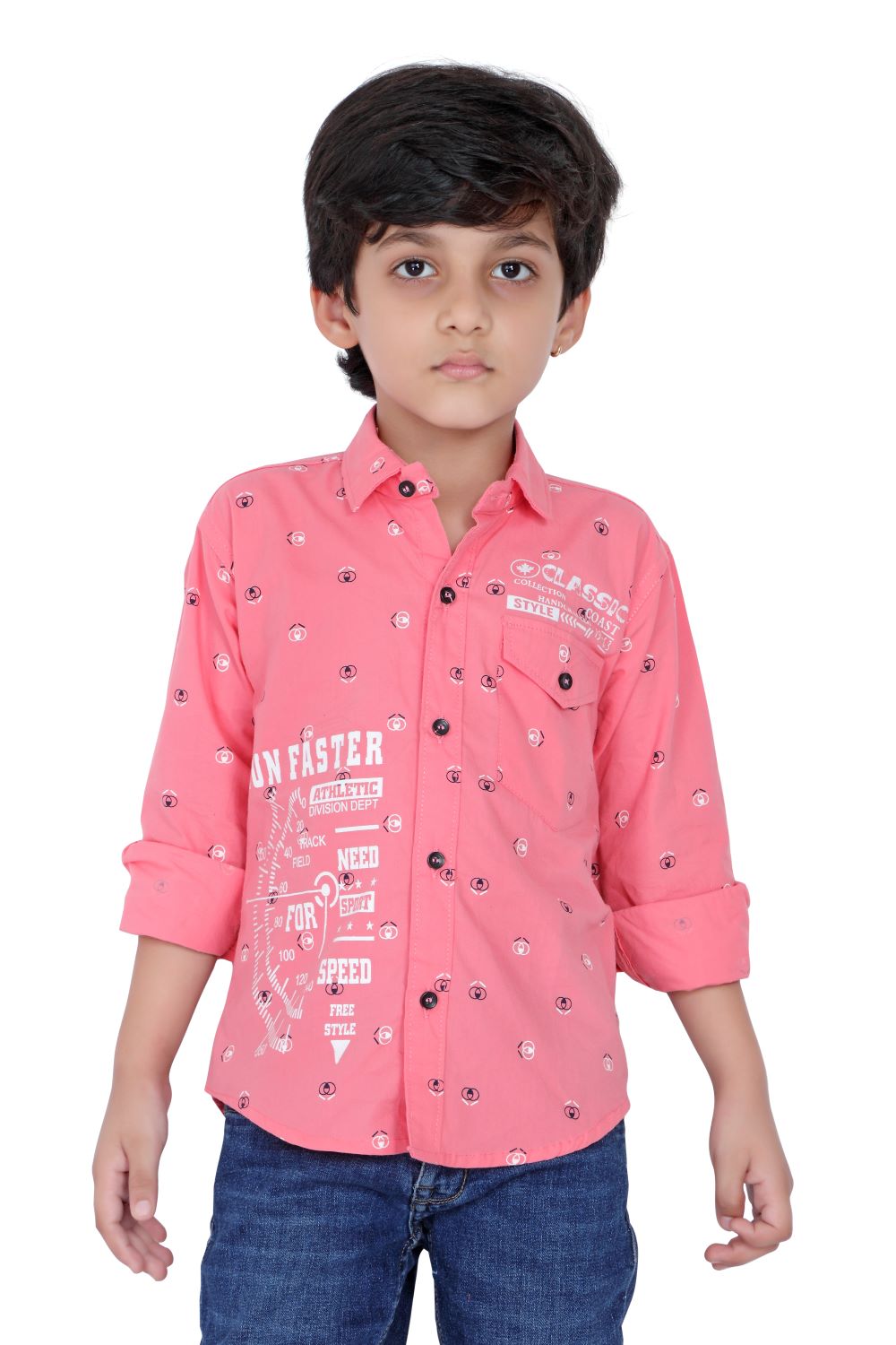 Kid’s Circle Printed Pink Shirt