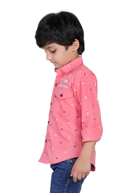 Kid’s Circle Printed Pink Shirt