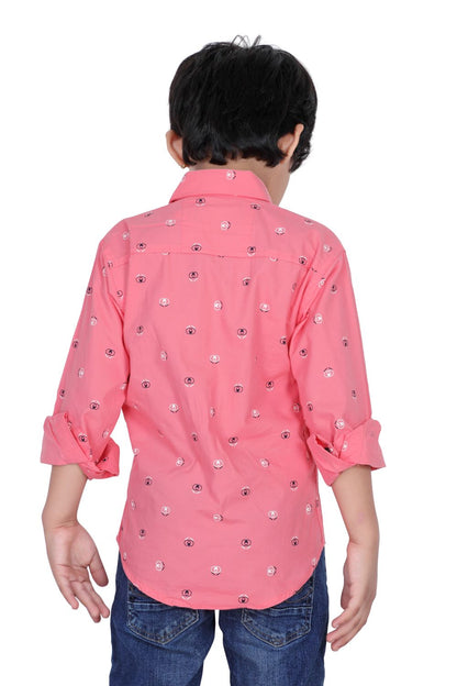 Kid’s Circle Printed Pink Shirt