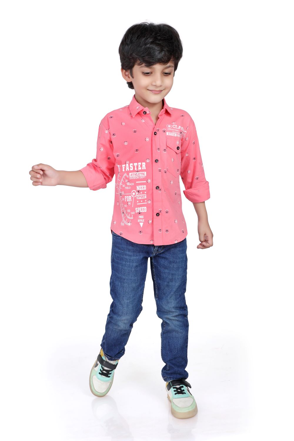 Kid’s Circle Printed Pink Shirt