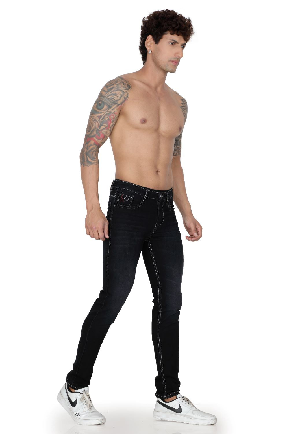 Men’s Black Mild Fade Narrow Fit Denim Jeans