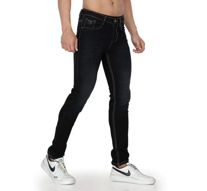 Men’s Black Mild Fade Narrow Fit Denim Jeans