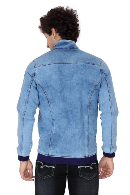 Men’s Solid Blue Indigo Denim Jacket