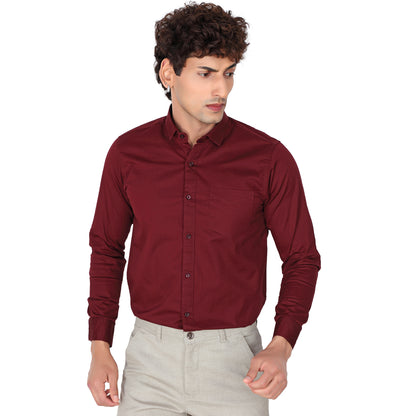 Men’s Maroon Formal Shirt