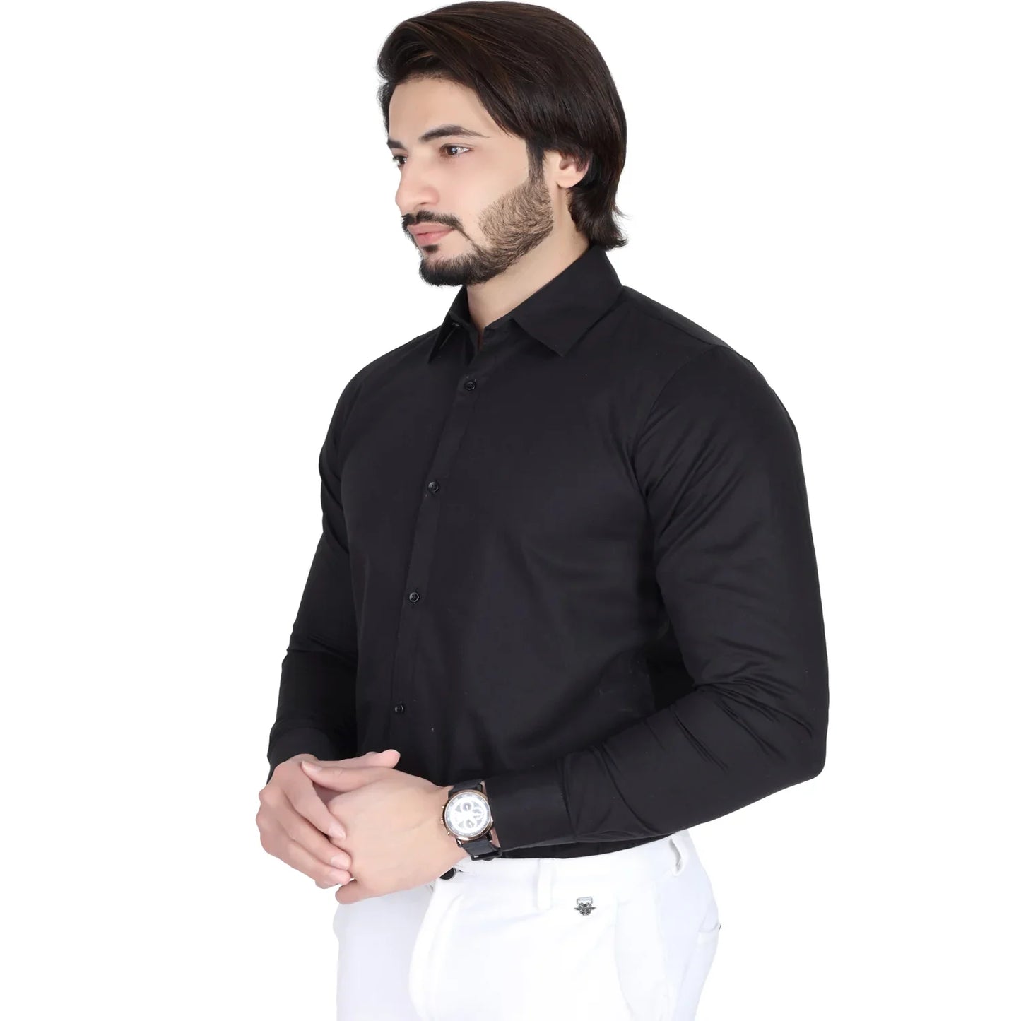 Men’s Easy Iron Regular Fit Black Shirt