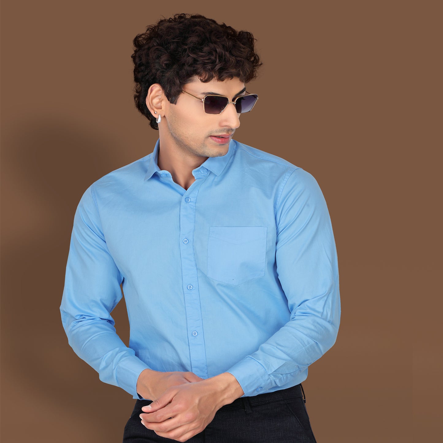 Men’s Powder Blue Formal Shirt