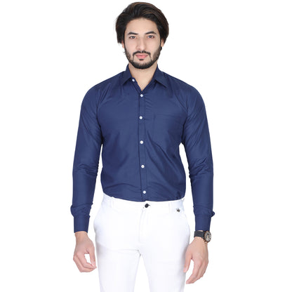 Men’s Formal Navy Blue Shirt