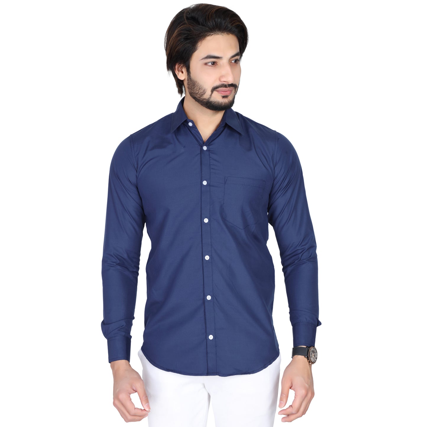 Men’s Formal Navy Blue Shirt