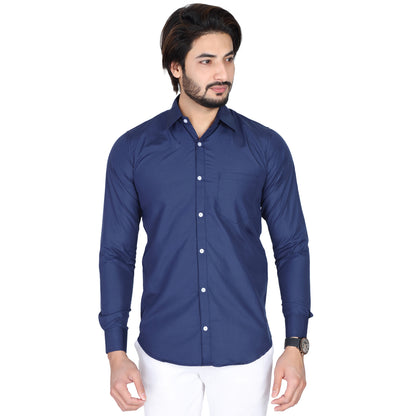 Men’s Formal Navy Blue Shirt