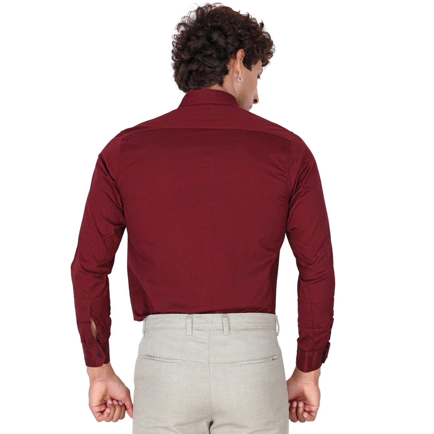 Men’s Maroon Formal Shirt