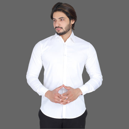 Men’s Easy Iron Regular Fit White Shirt