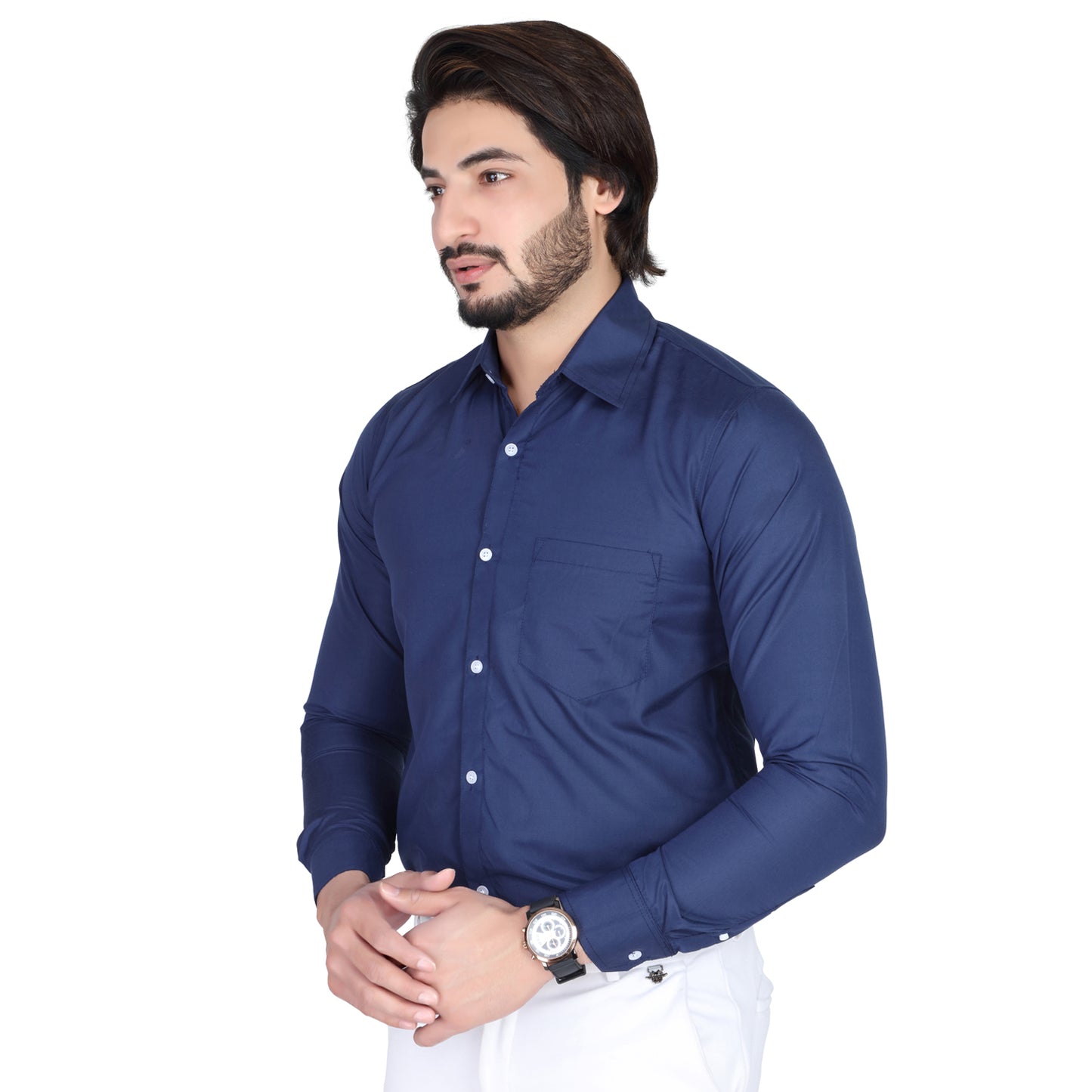 Men’s Formal Navy Blue Shirt
