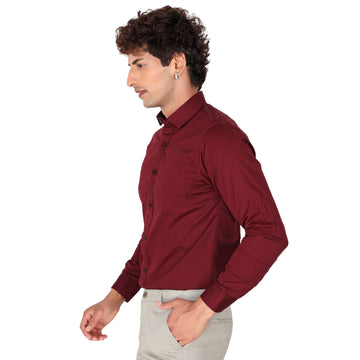 Men’s Maroon Formal Shirt