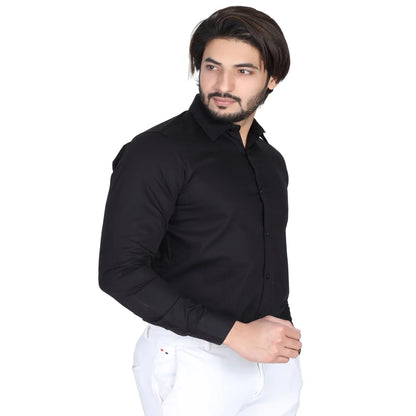 Men’s Easy Iron Regular Fit Black Shirt