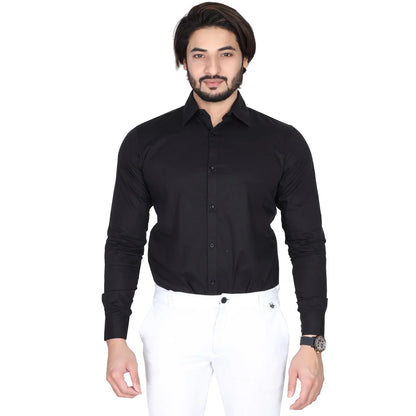 Men’s Easy Iron Regular Fit Black Shirt