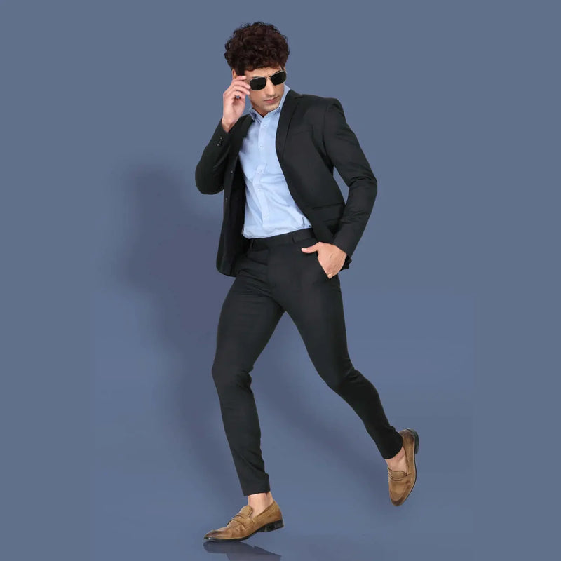 Men's Black Formal Blazer - Premium Business Suit Jacket | LP Creation