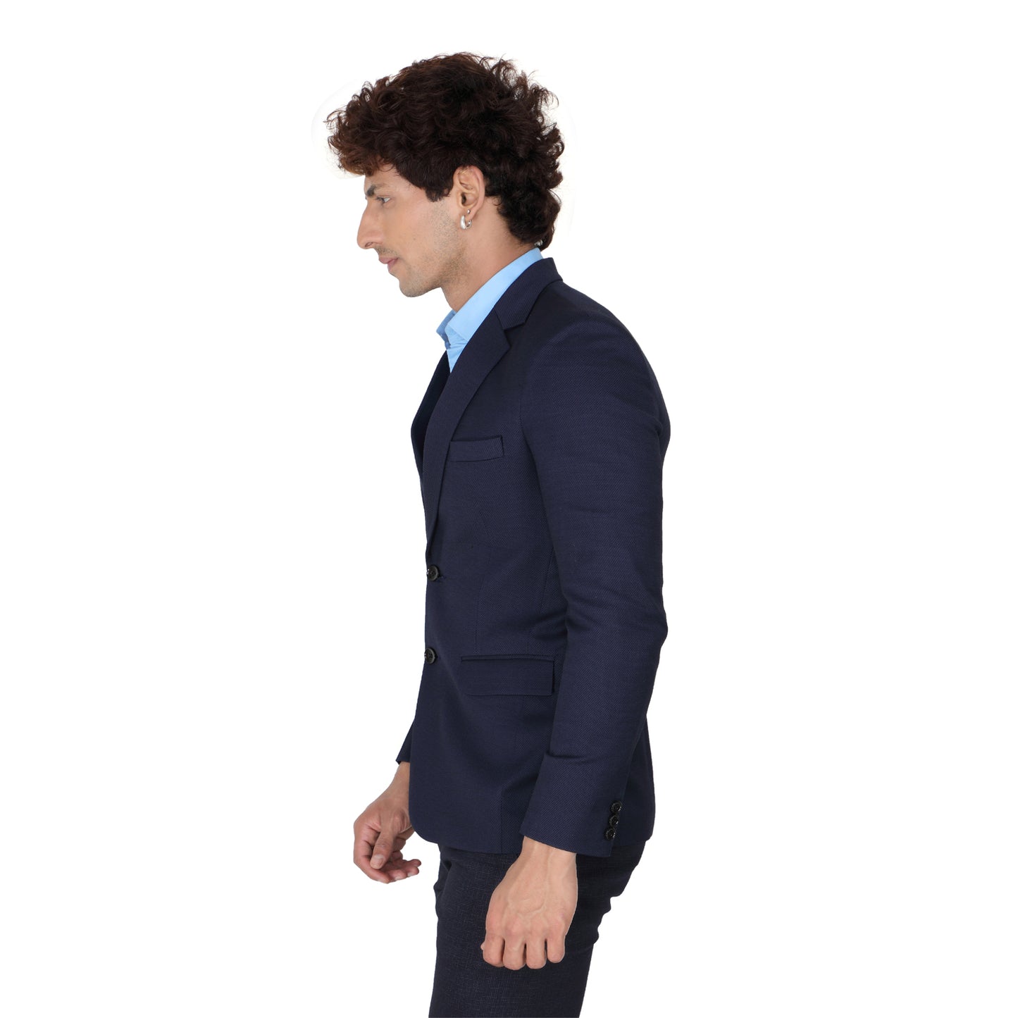 Men’s Check Blue Formal Blazer