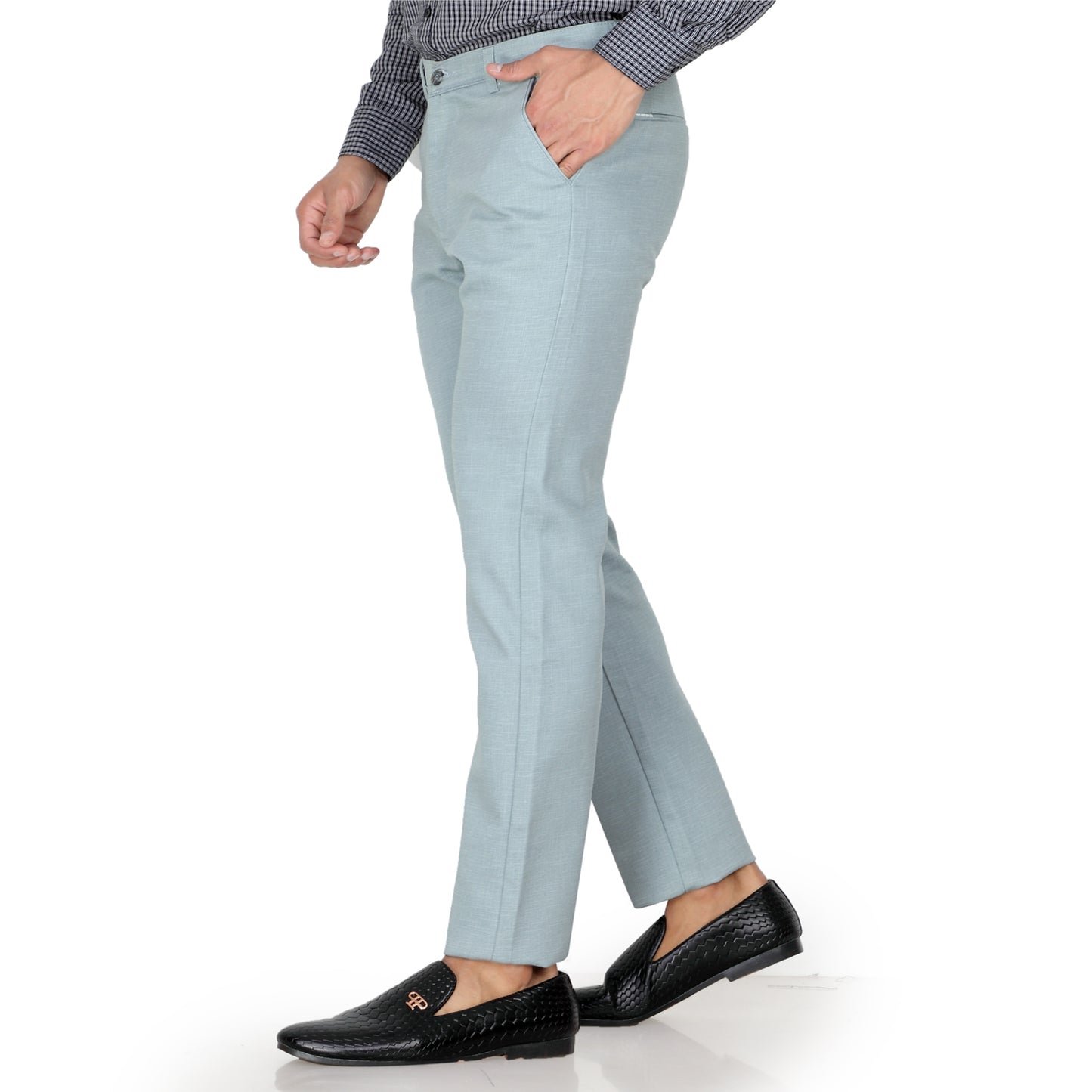 Men's Straight Fit Pista Cotton Pants on a model.