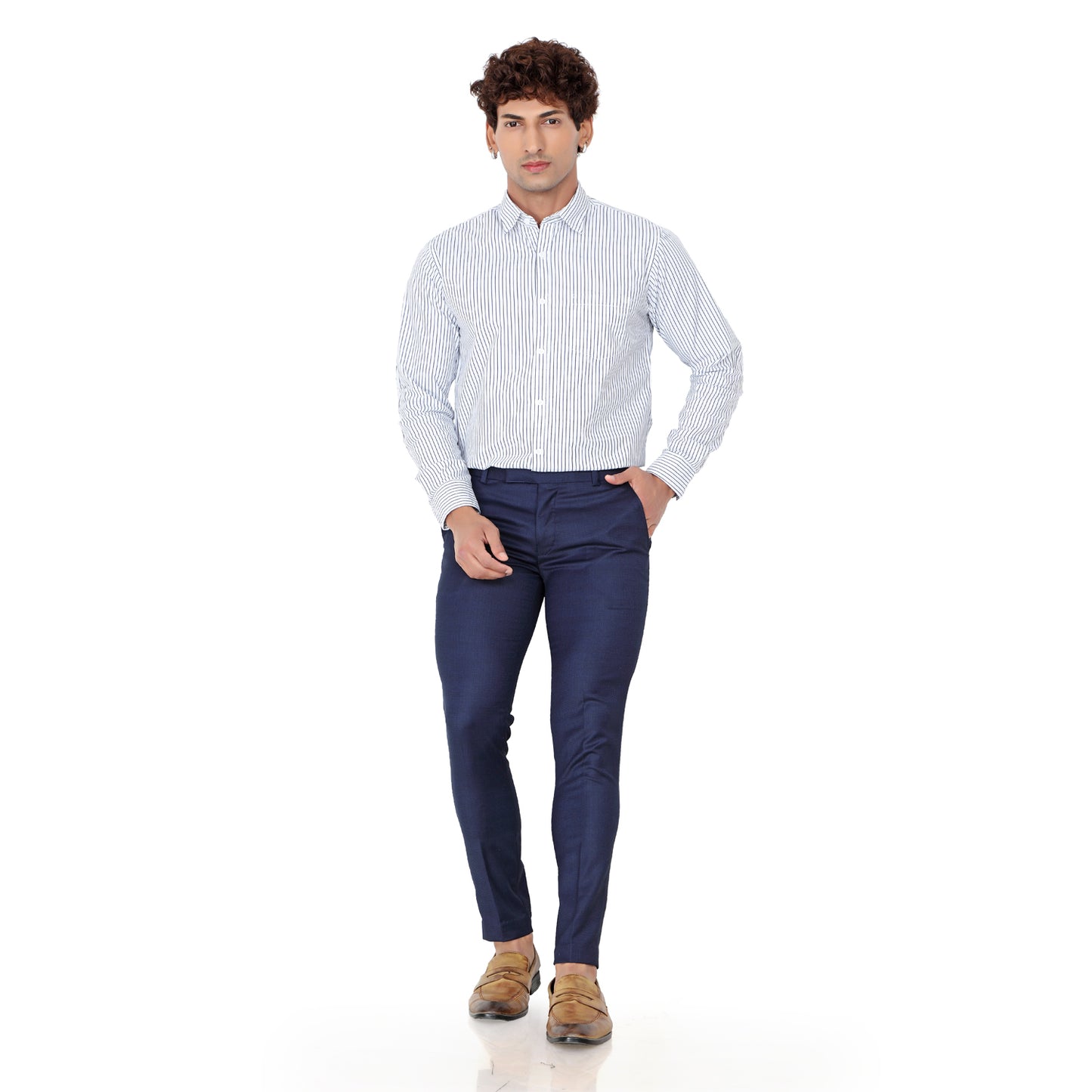 Men’s Slim Fit Blue Formal Trouser