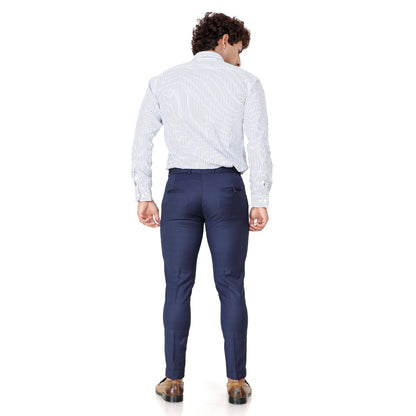 Men’s Slim Fit Blue Formal Trouser