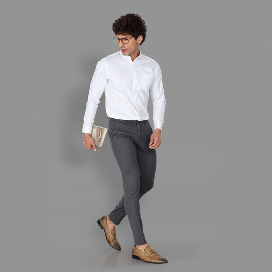 Men’s Slim Fit Grey Formal Trouser