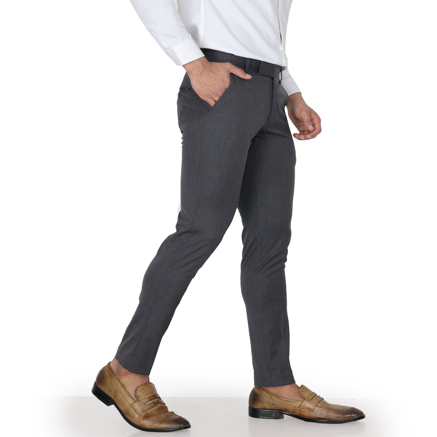 Men’s Slim Fit Grey Formal Trouser