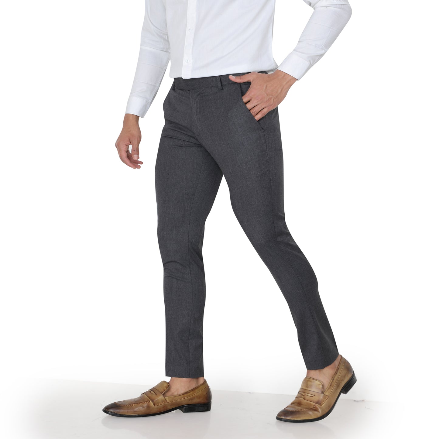 Men’s Slim Fit Grey Formal Trouser