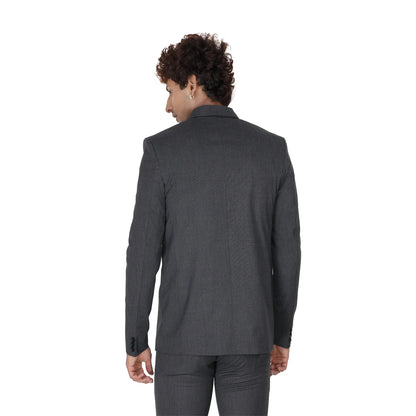 Men’s Solid Grey Cotton Blazer